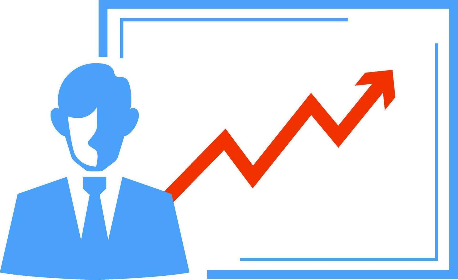 o negócio gráfico com acima Setas; flechas ícone vetor