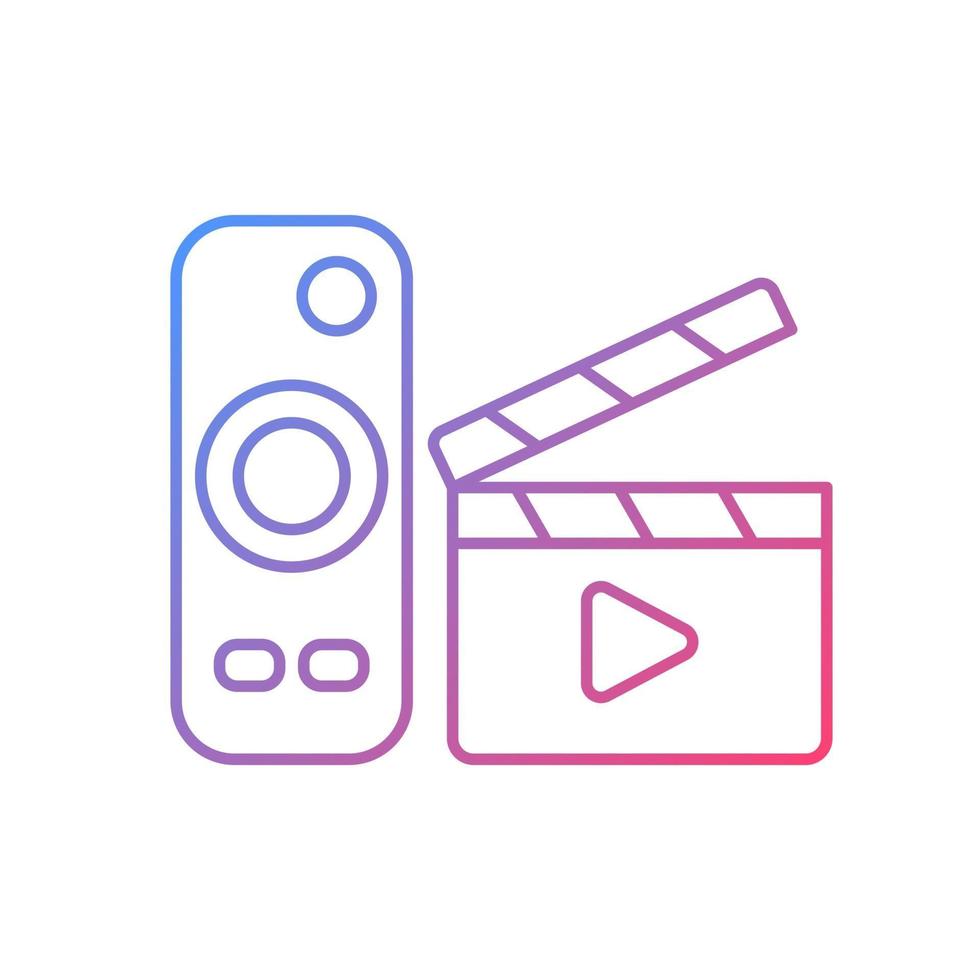 filmes streaming gradiente linear vector icon