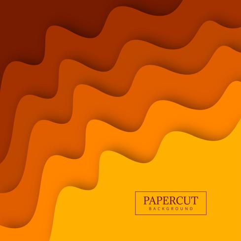 Ilustração colorida do projeto da onda de Papercut vetor