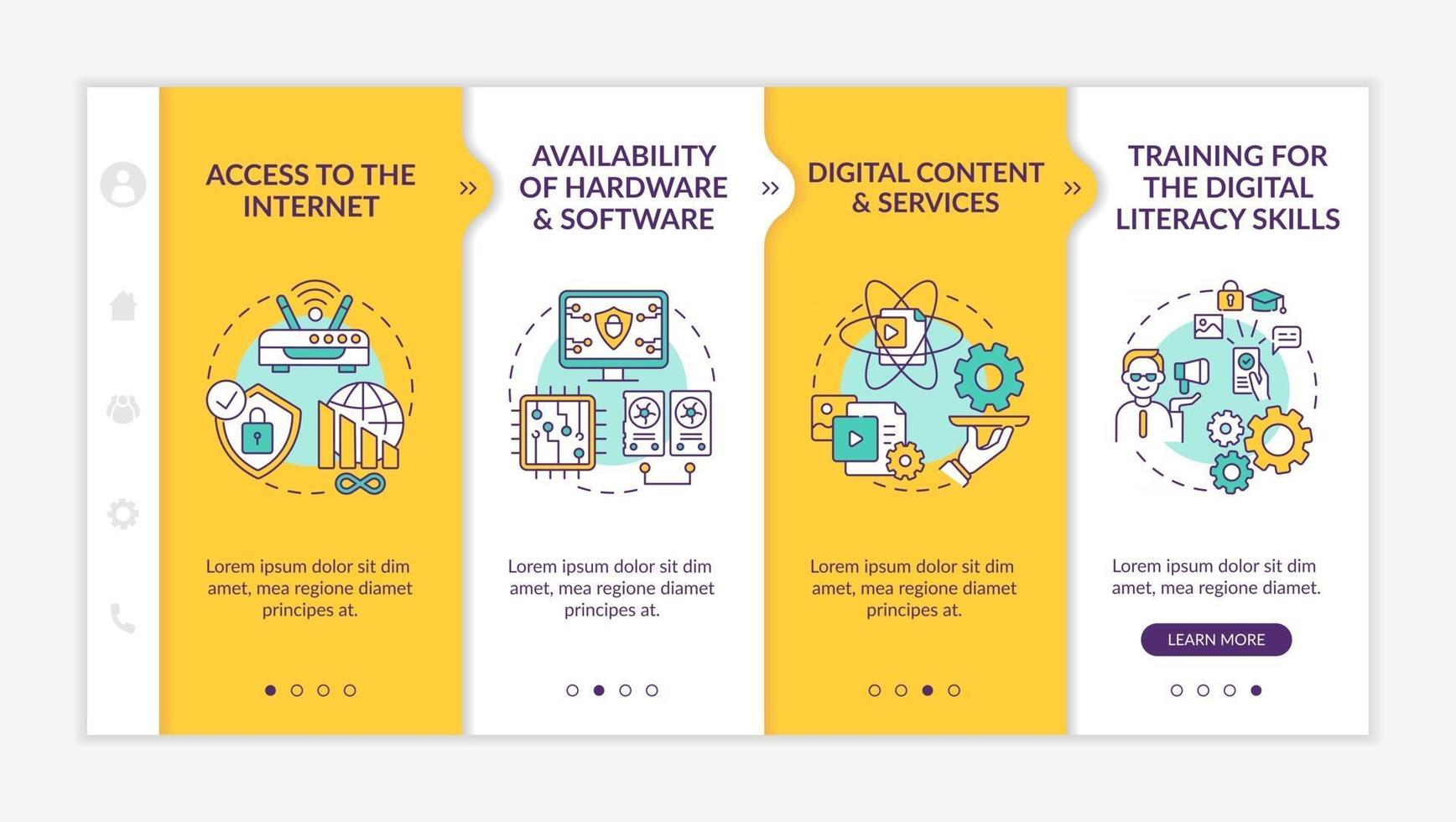 modelo de vetor de integração de inclusão digital