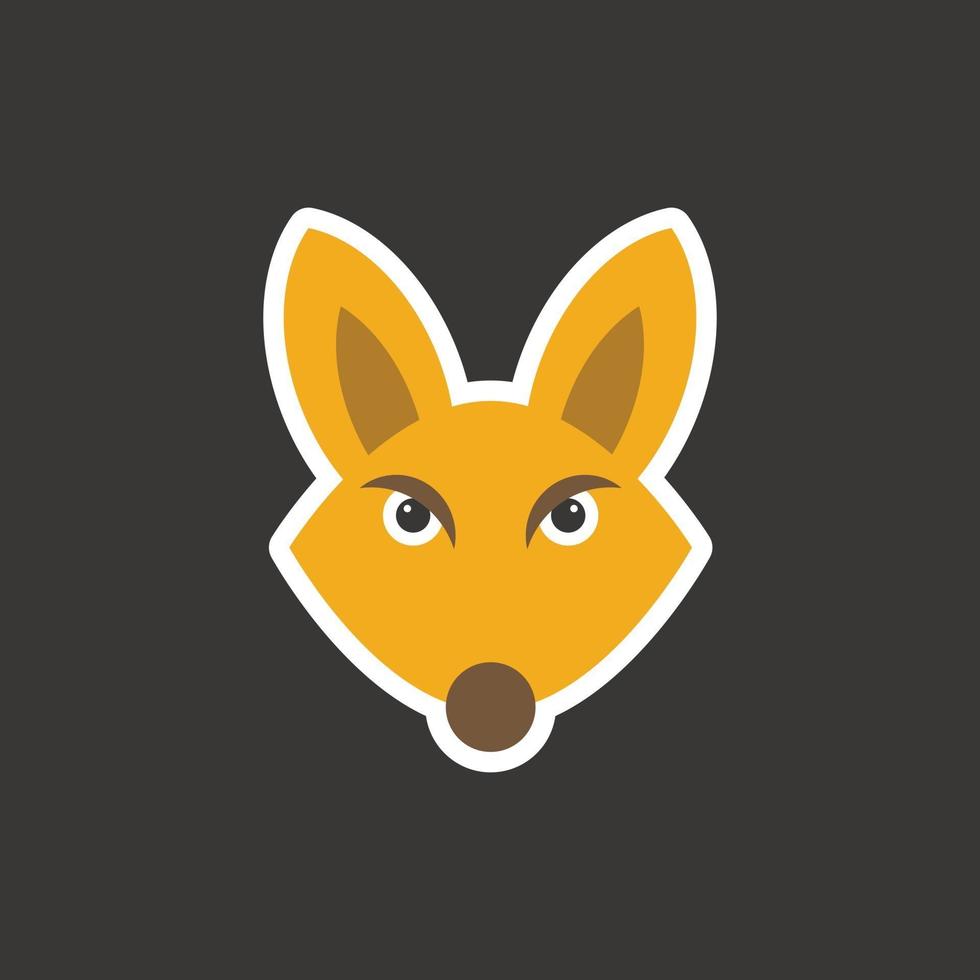 temas do logotipo da raposa em imagem vetorial em negrito vetor
