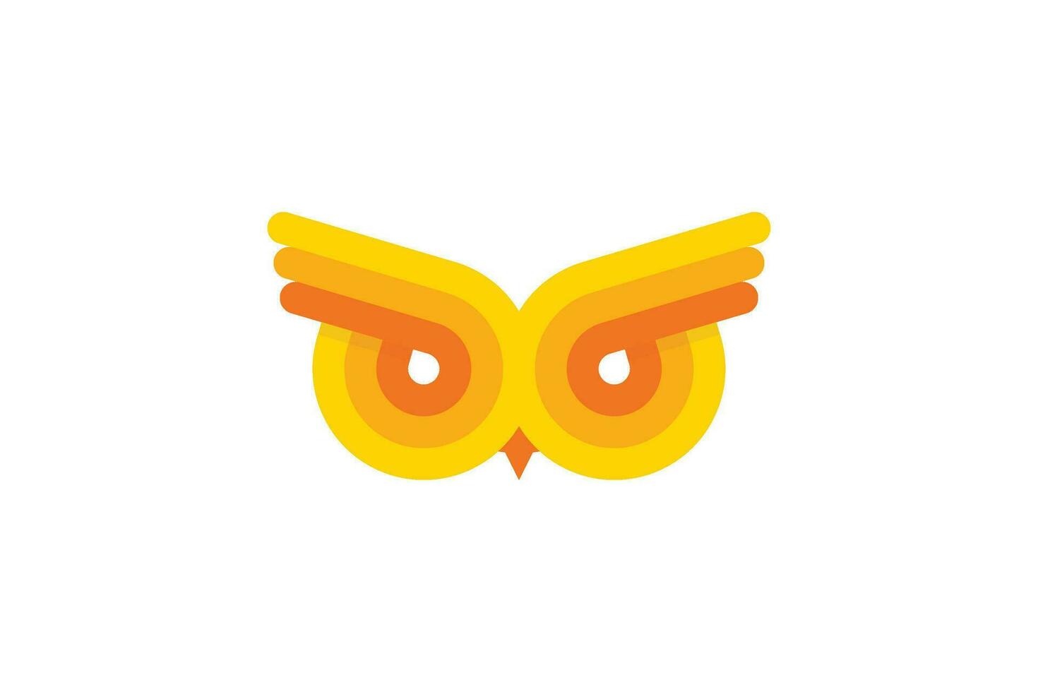 coruja simples logotipo Projeto modelos vetor