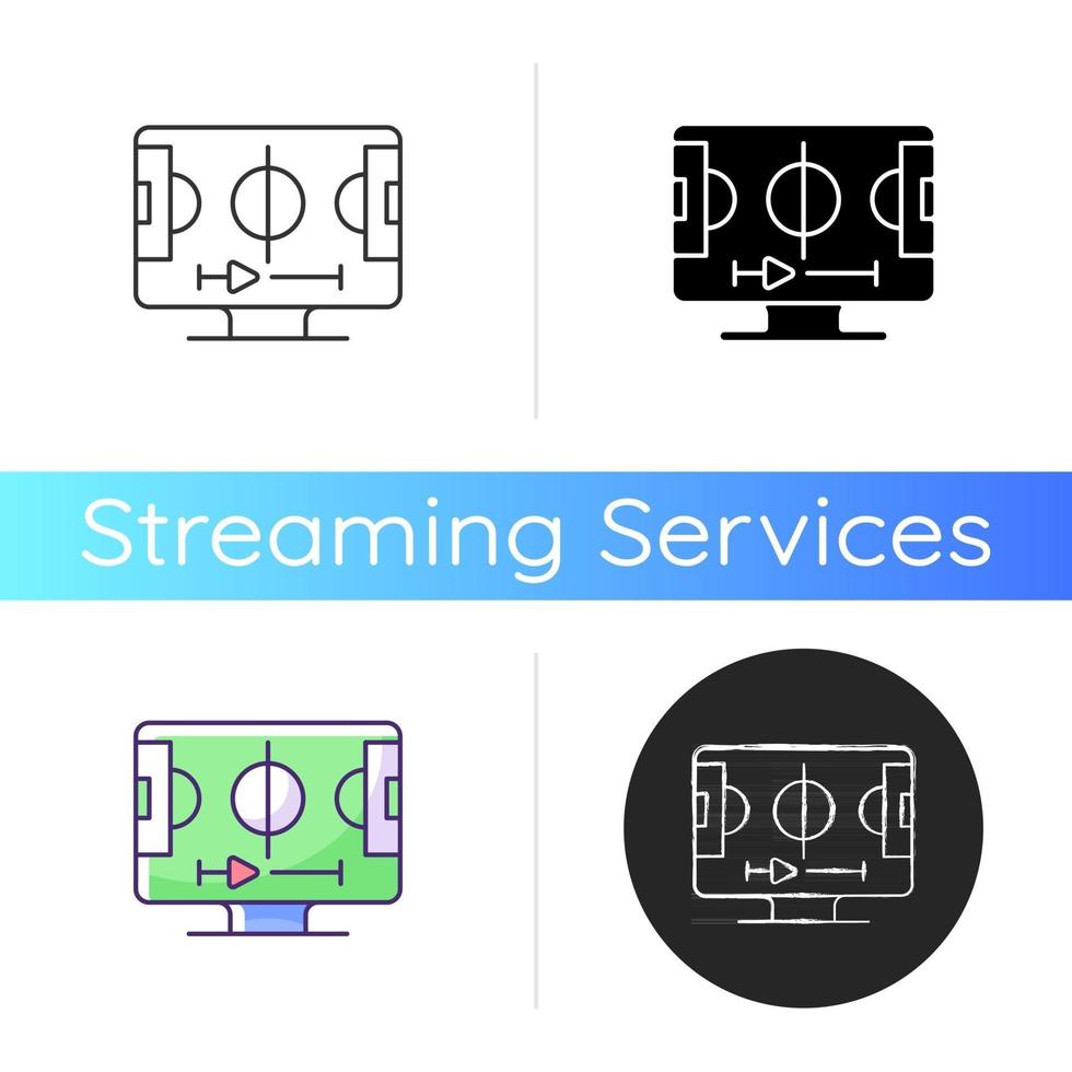 ícone de streaming de esportes vetor