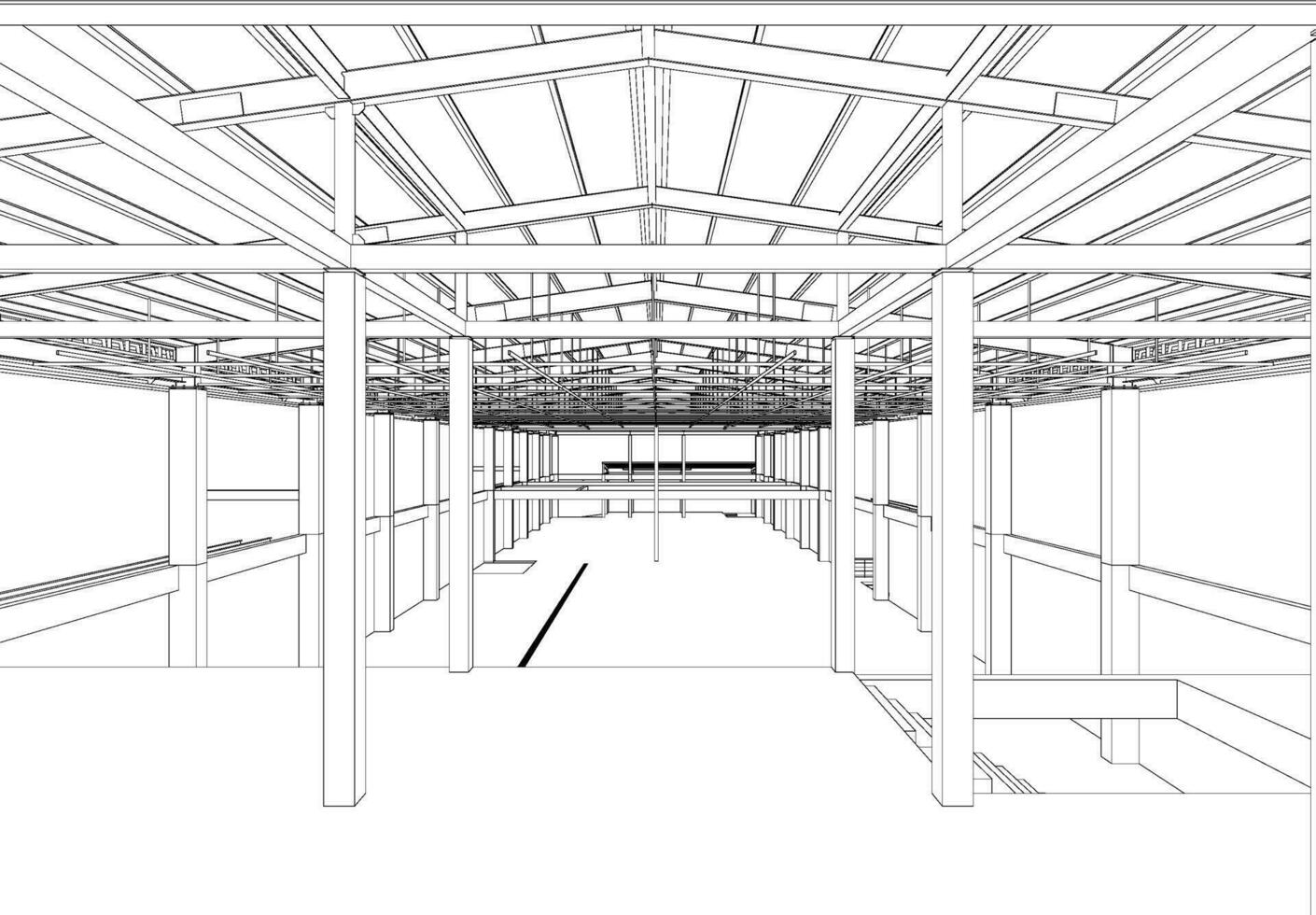 3d ilustração do construção estrutura vetor