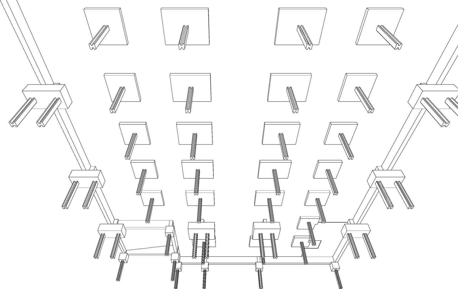 3d ilustração do construção estrutura vetor