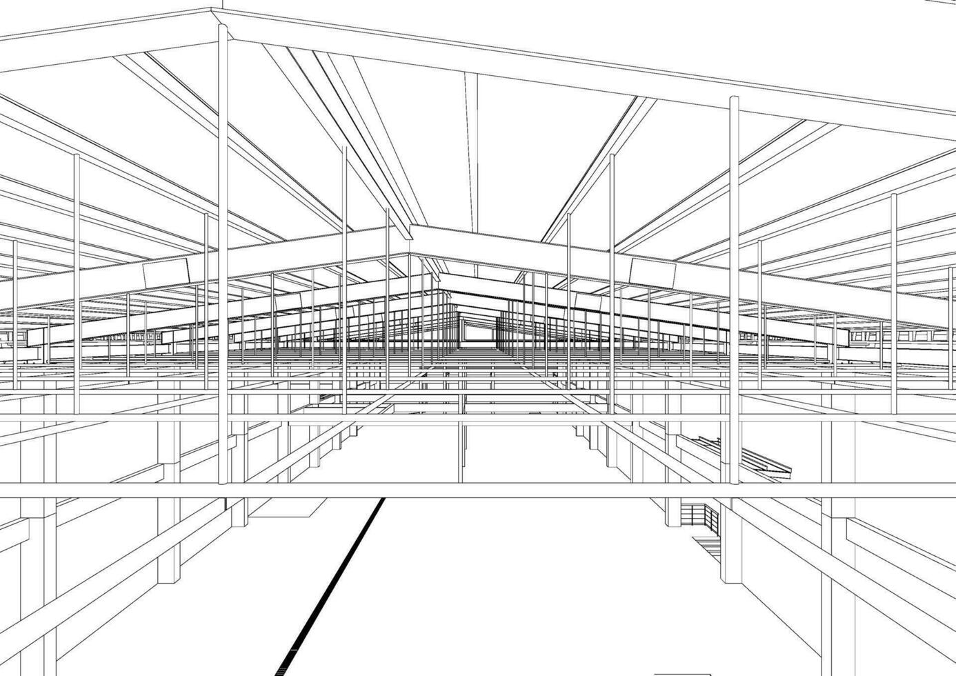 3d ilustração do construção estrutura vetor