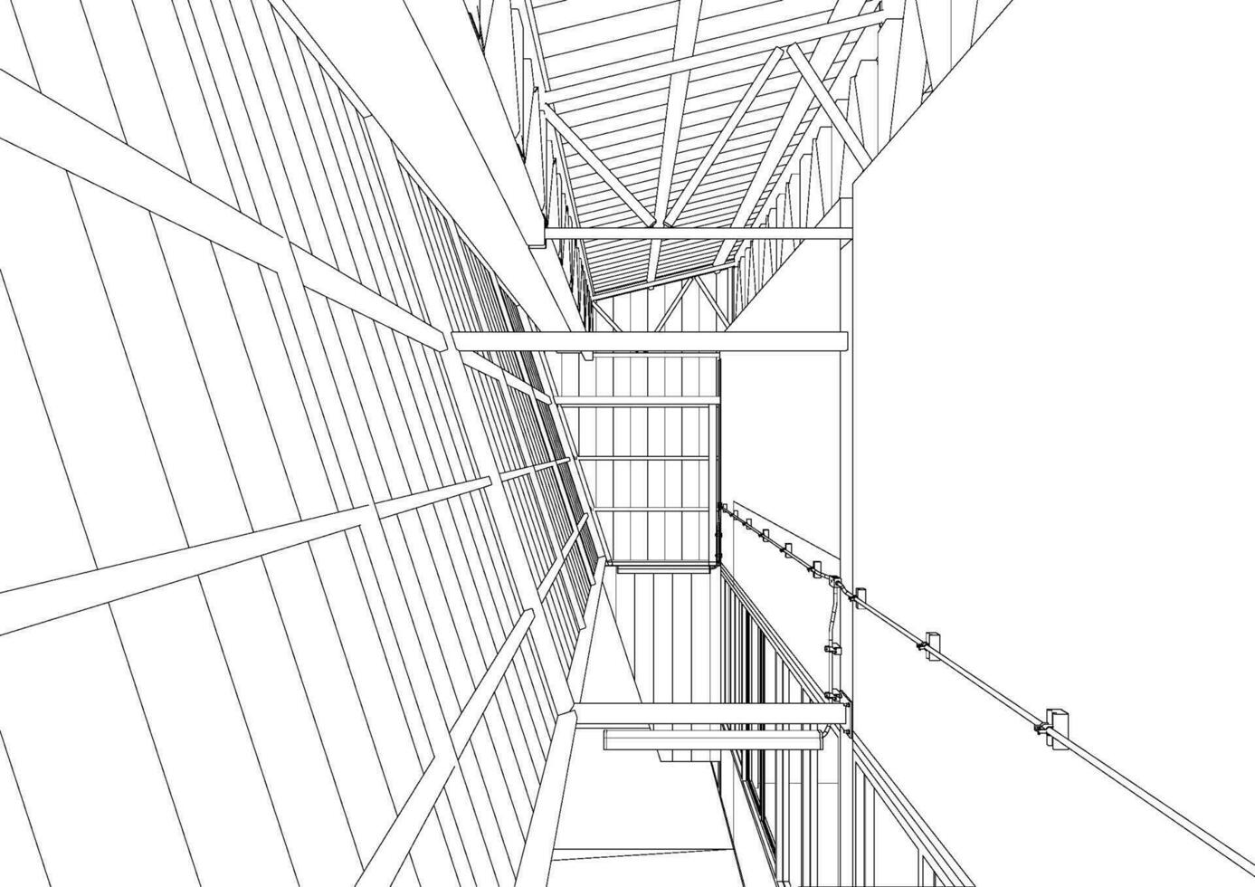 ilustração 3D do projeto de construção vetor