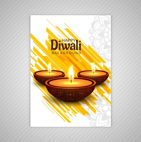 Ornamental elegante diwali cartão brochura modelo vector