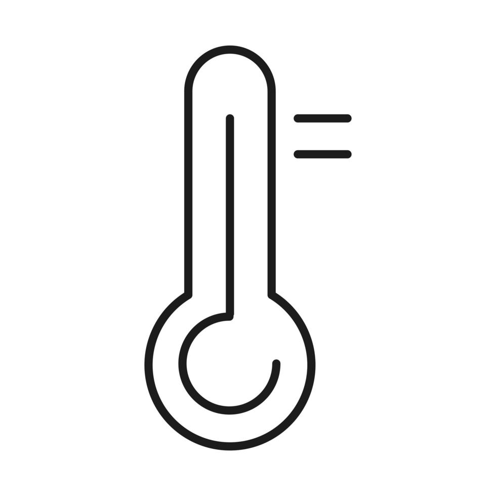 termômetro linha estilo ícone vector design