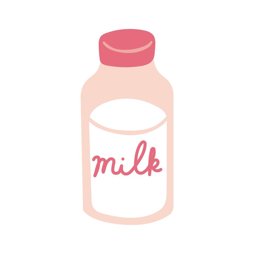 ícone de estilo de forma livre de pote de leite vetor