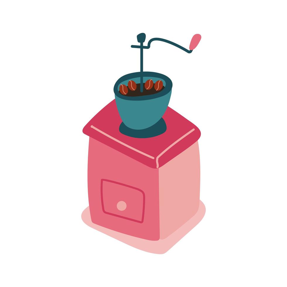 Ícone de estilo livre da máquina de torrar café vetor