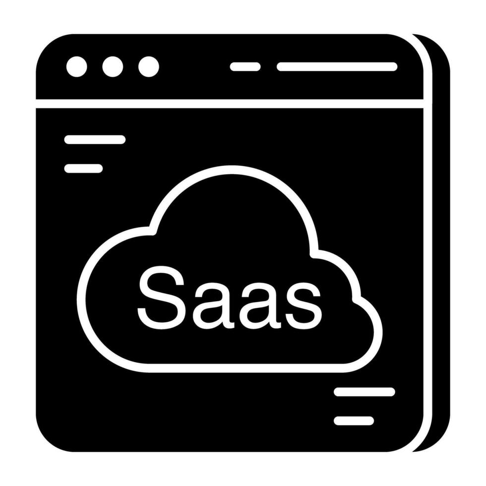 criativo Projeto ícone do saas vetor