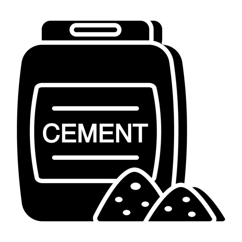 ícone de design perfeito de saco de cimento vetor