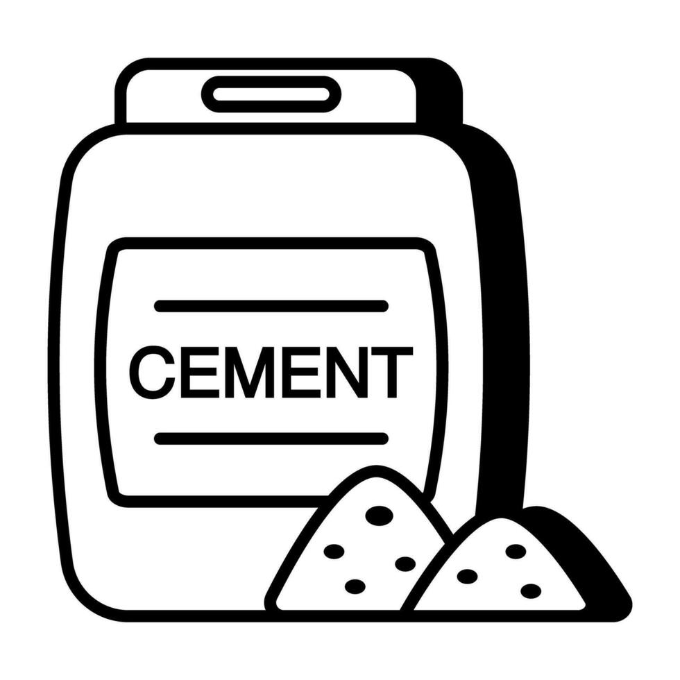 ícone de design perfeito de saco de cimento vetor