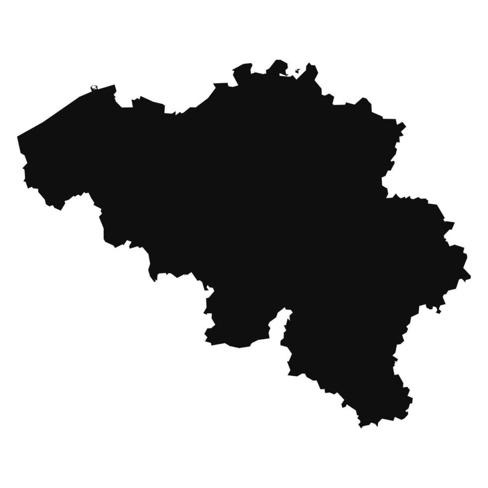 abstrato silhueta Bélgica simples mapa vetor