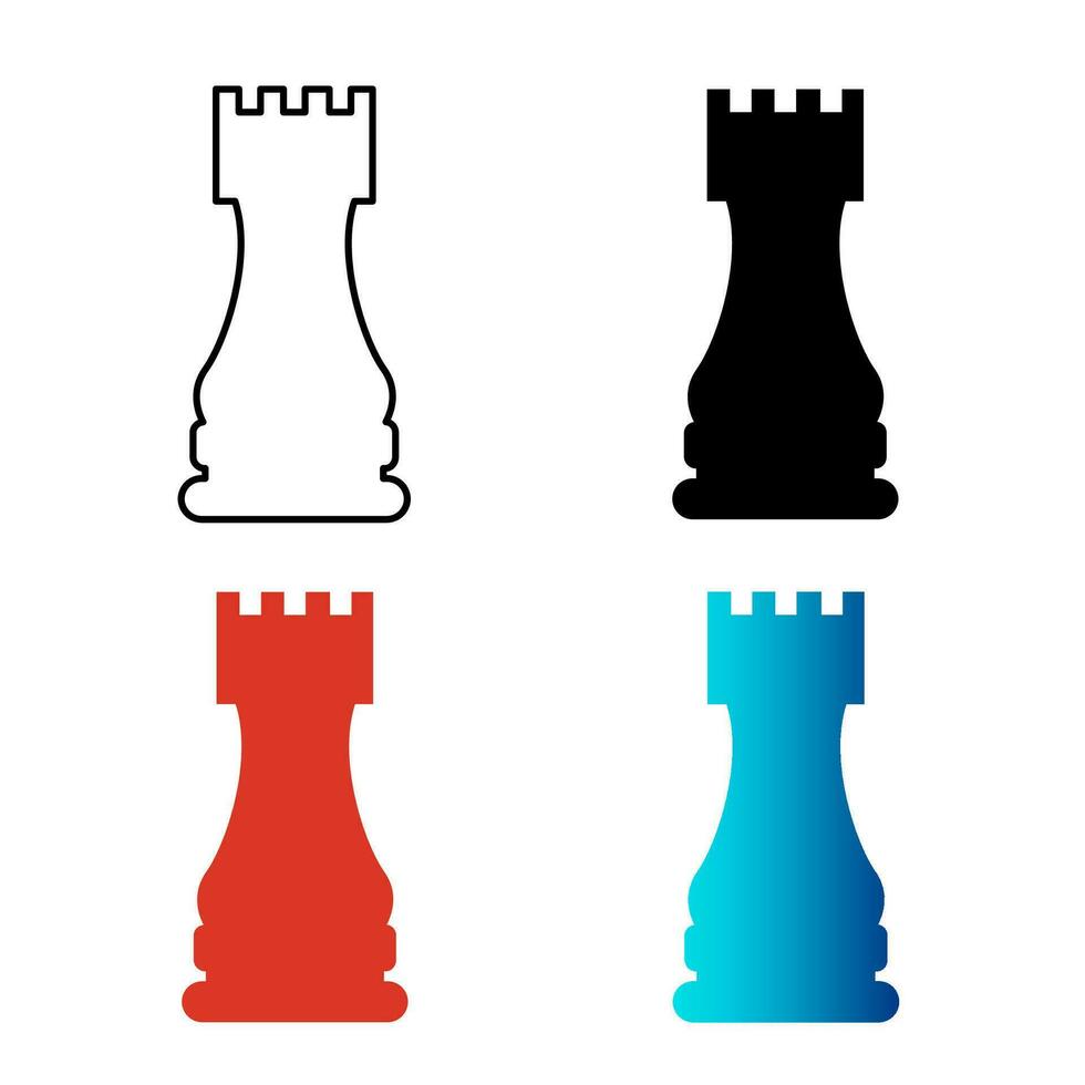 abstrato xadrez torre silhueta ilustração vetor