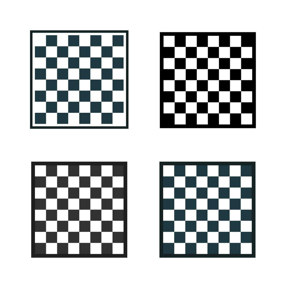 abstrato esvaziar xadrez borda silhueta ilustração vetor