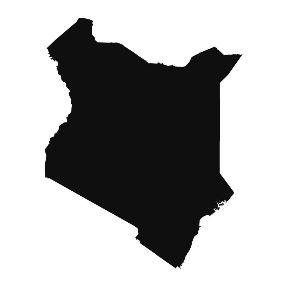 abstrato silhueta Quênia simples mapa vetor