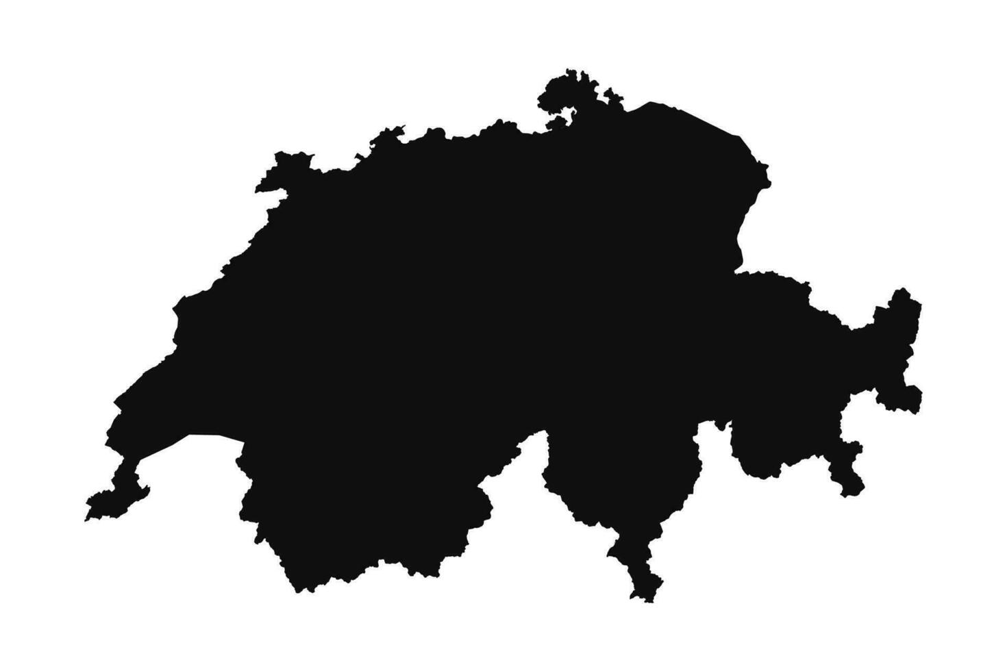 abstrato silhueta Suíça simples mapa vetor