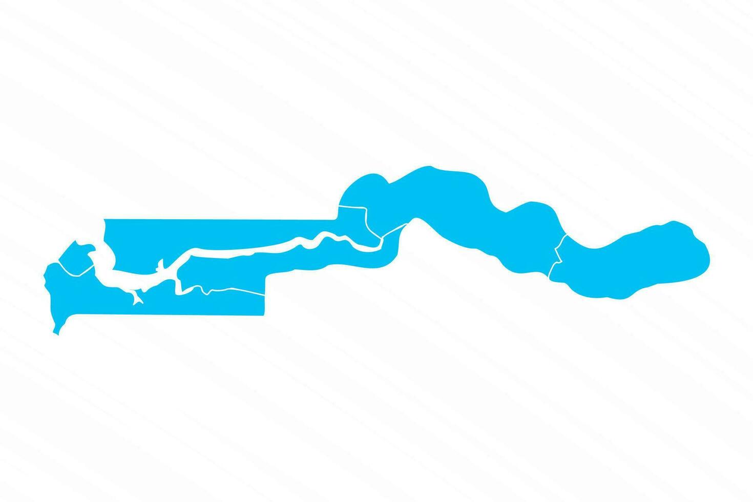 plano Projeto mapa do Gâmbia com detalhes vetor