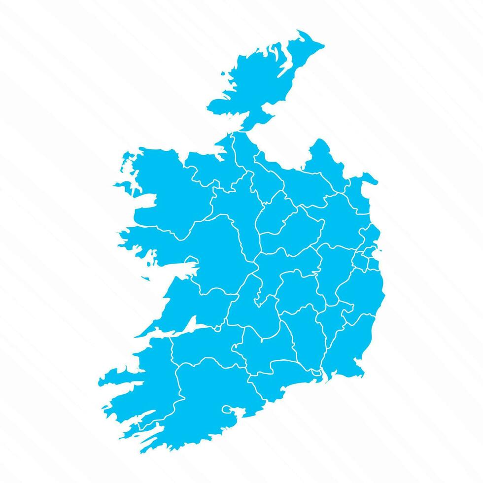 plano Projeto mapa do Irlanda com detalhes vetor