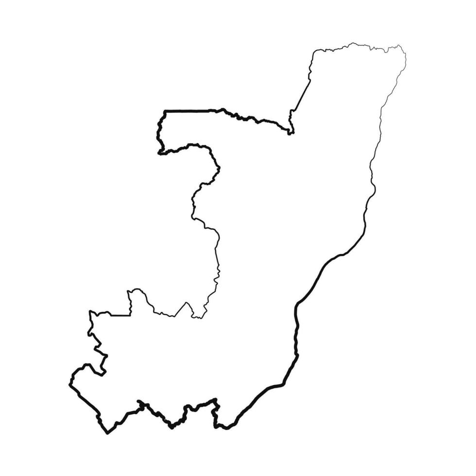 mão desenhado forrado república do a Congo simples mapa desenhando vetor