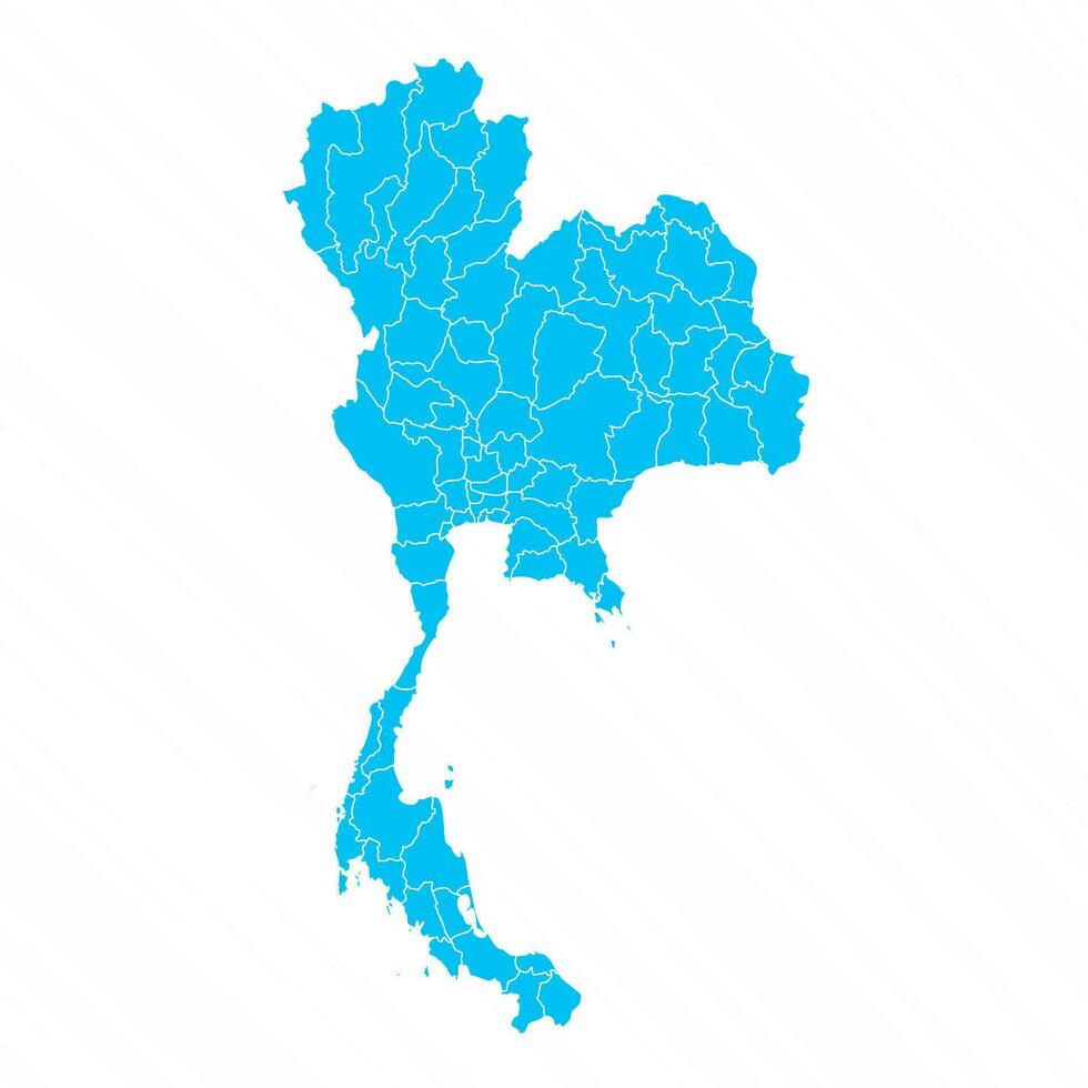 plano Projeto mapa do Tailândia com detalhes vetor