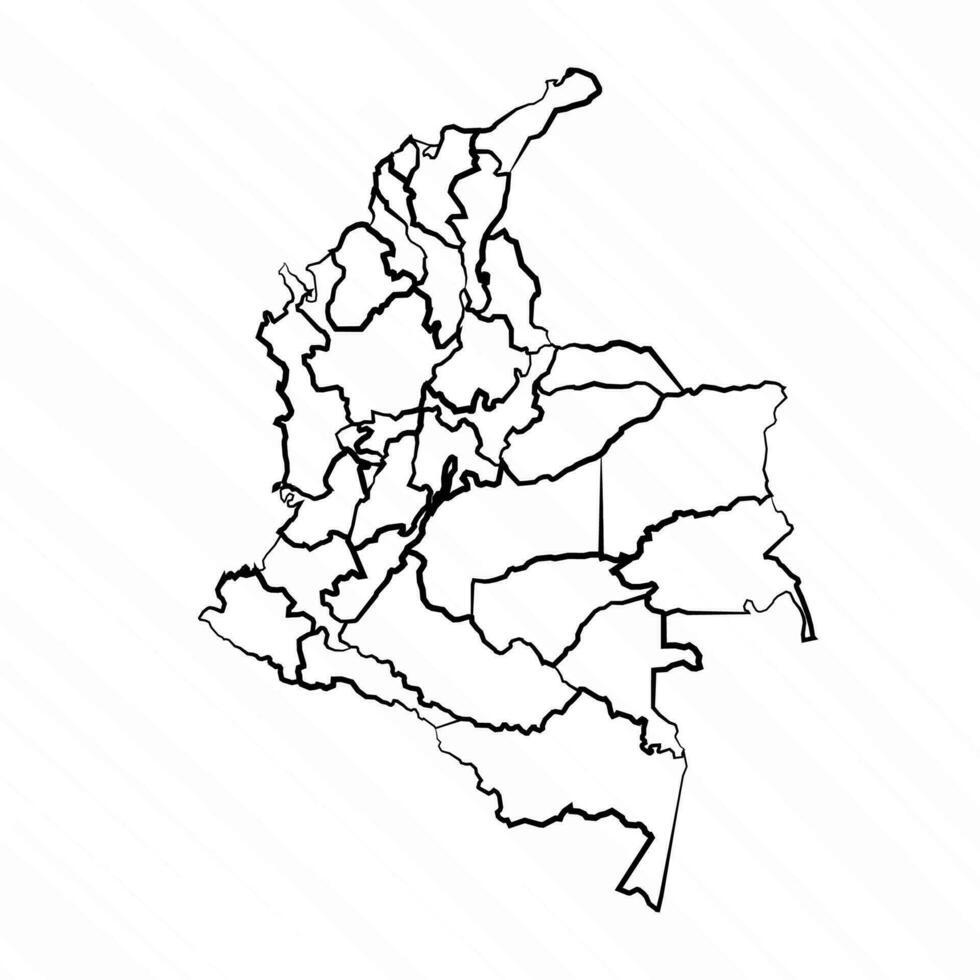 mão desenhado Colômbia mapa ilustração vetor