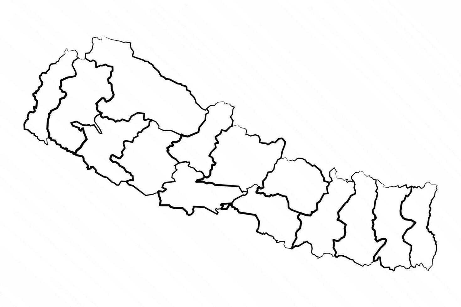 mão desenhado Nepal mapa ilustração vetor