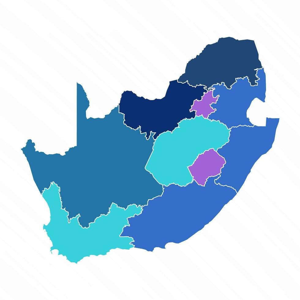 multicolorido mapa do sul África com províncias vetor