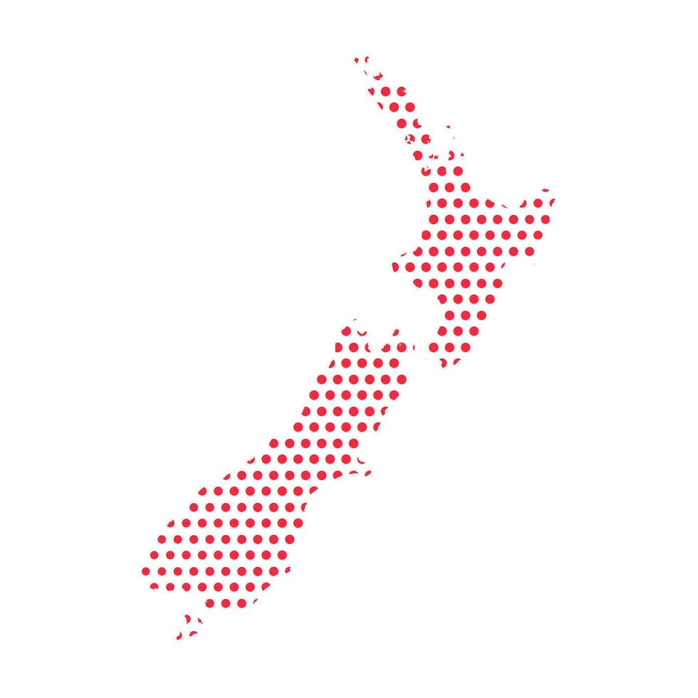 vetor Novo zelândia pontilhado mapa ilustração