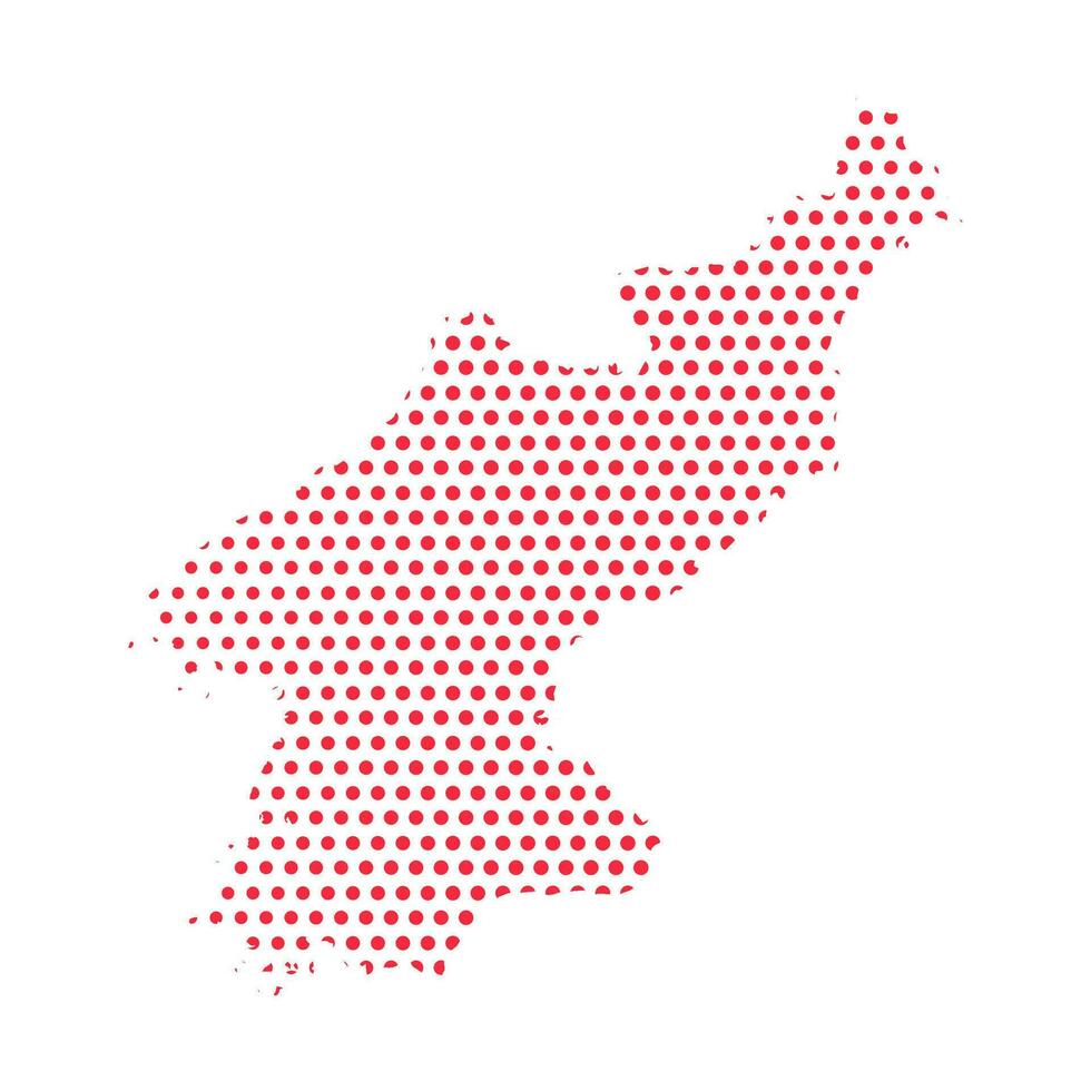 vetor norte Coréia pontilhado mapa ilustração