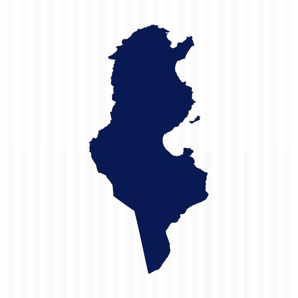 plano simples Tunísia vetor mapa
