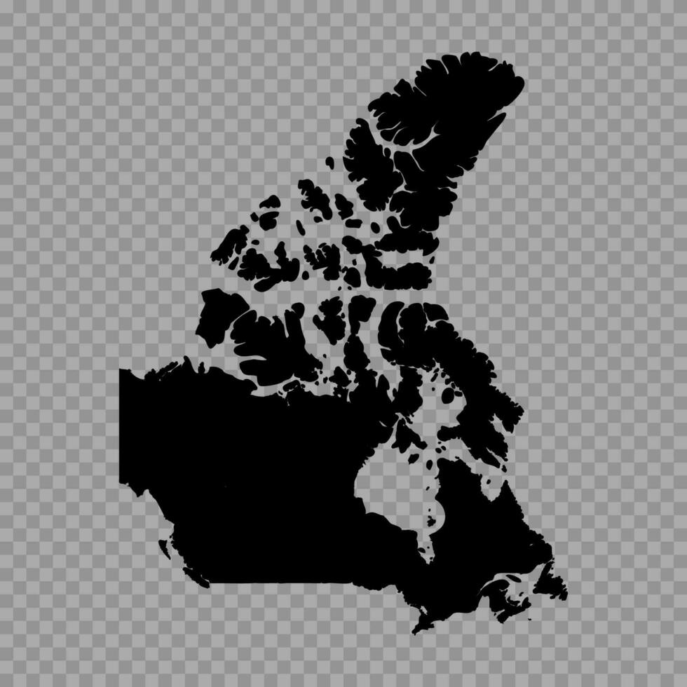 transparente fundo Canadá simples mapa vetor