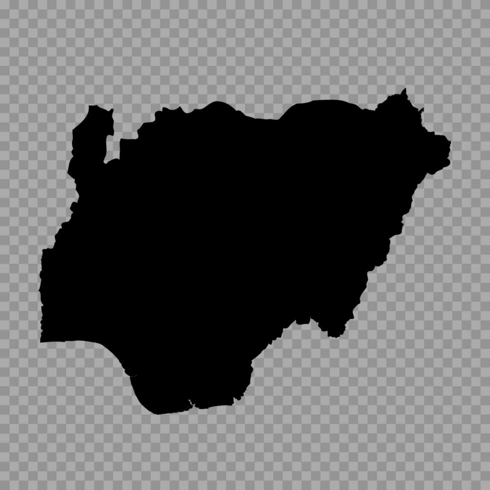 transparente fundo Nigéria simples mapa vetor