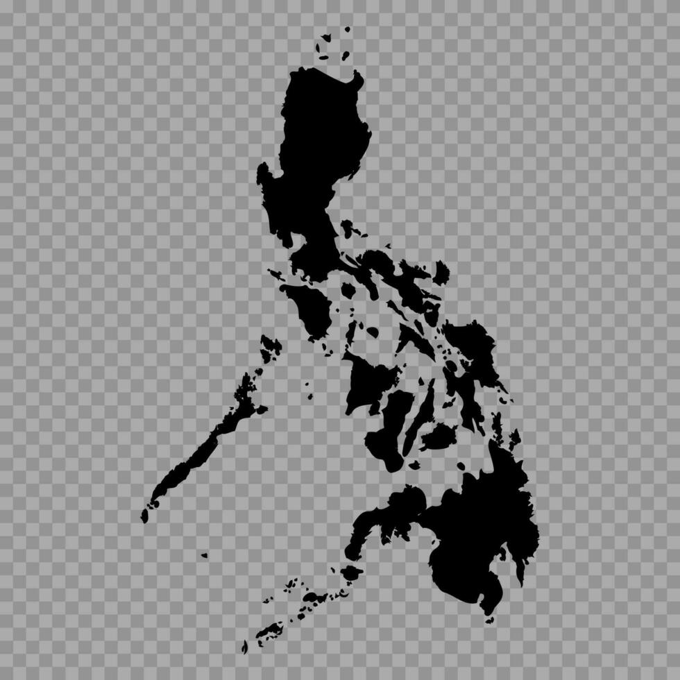 transparente fundo Filipinas simples mapa vetor