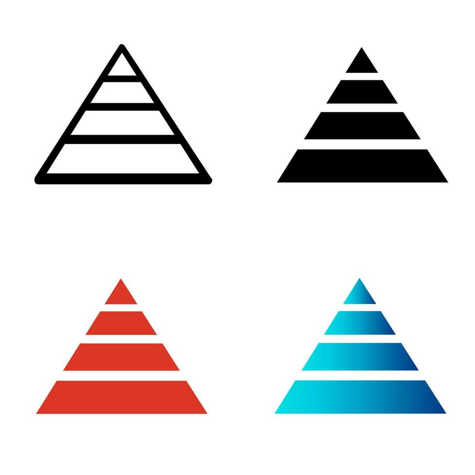 abstrato pirâmide hierarquia silhueta ilustração vetor