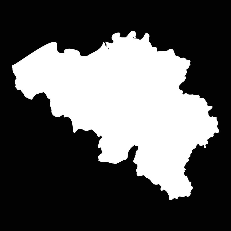 simples Bélgica mapa isolado em Preto fundo vetor