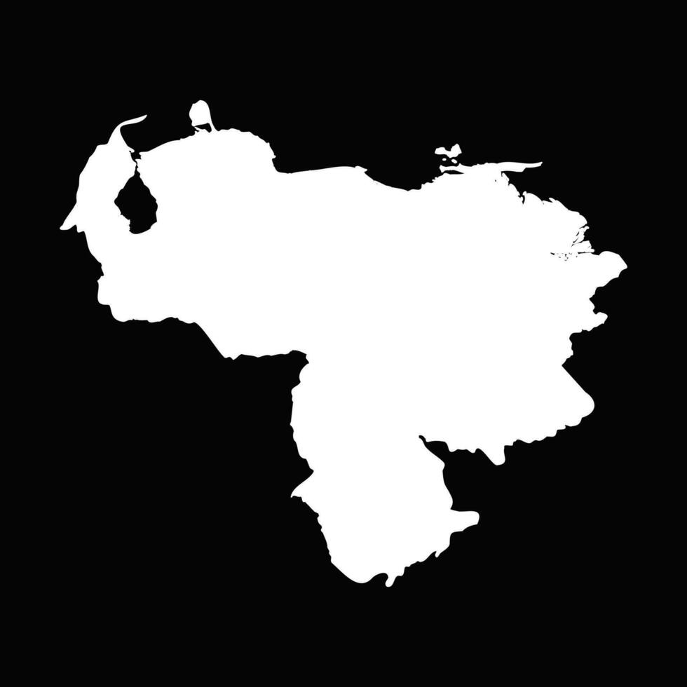 simples Venezuela mapa isolado em Preto fundo vetor