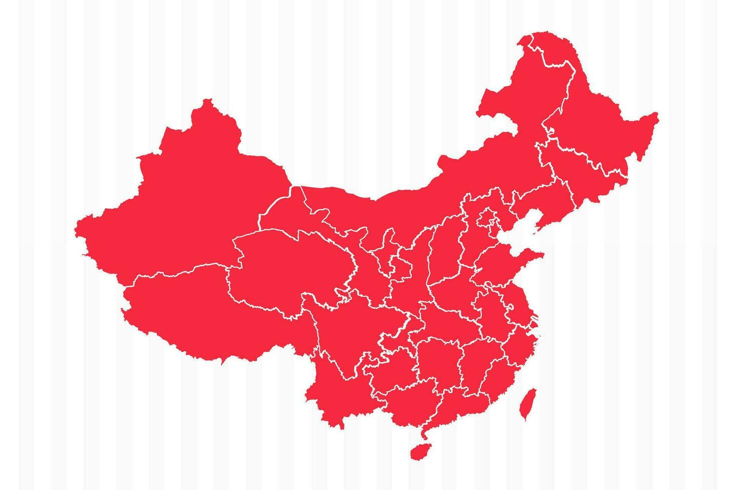 estados mapa do China com detalhado fronteiras vetor