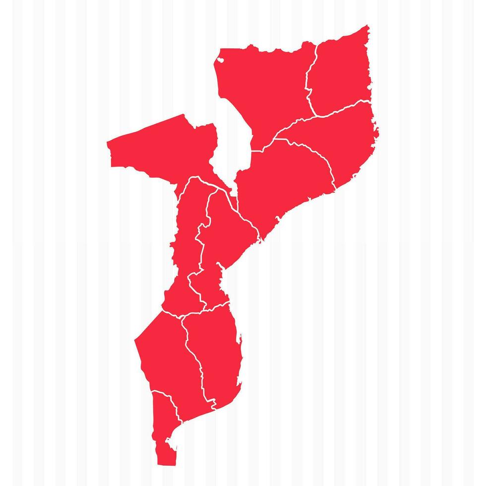 estados mapa do Moçambique com detalhado fronteiras vetor