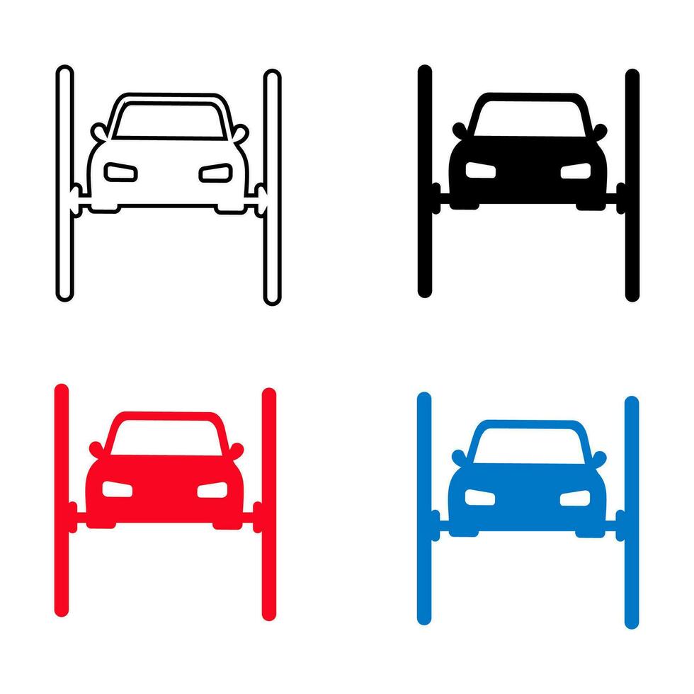 abstrato hidráulico carro lift silhueta ilustração vetor