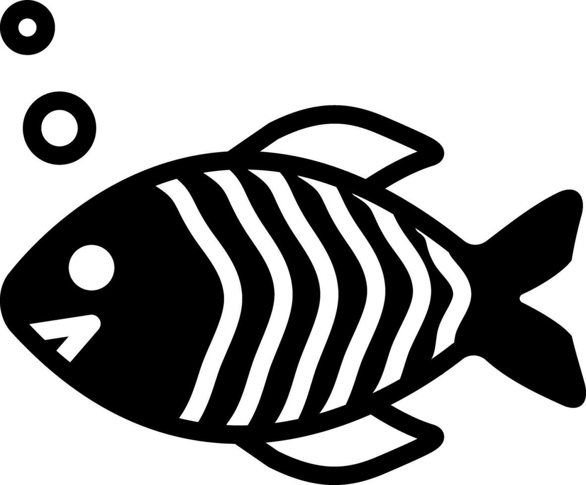 sólido ícone para aquário vetor