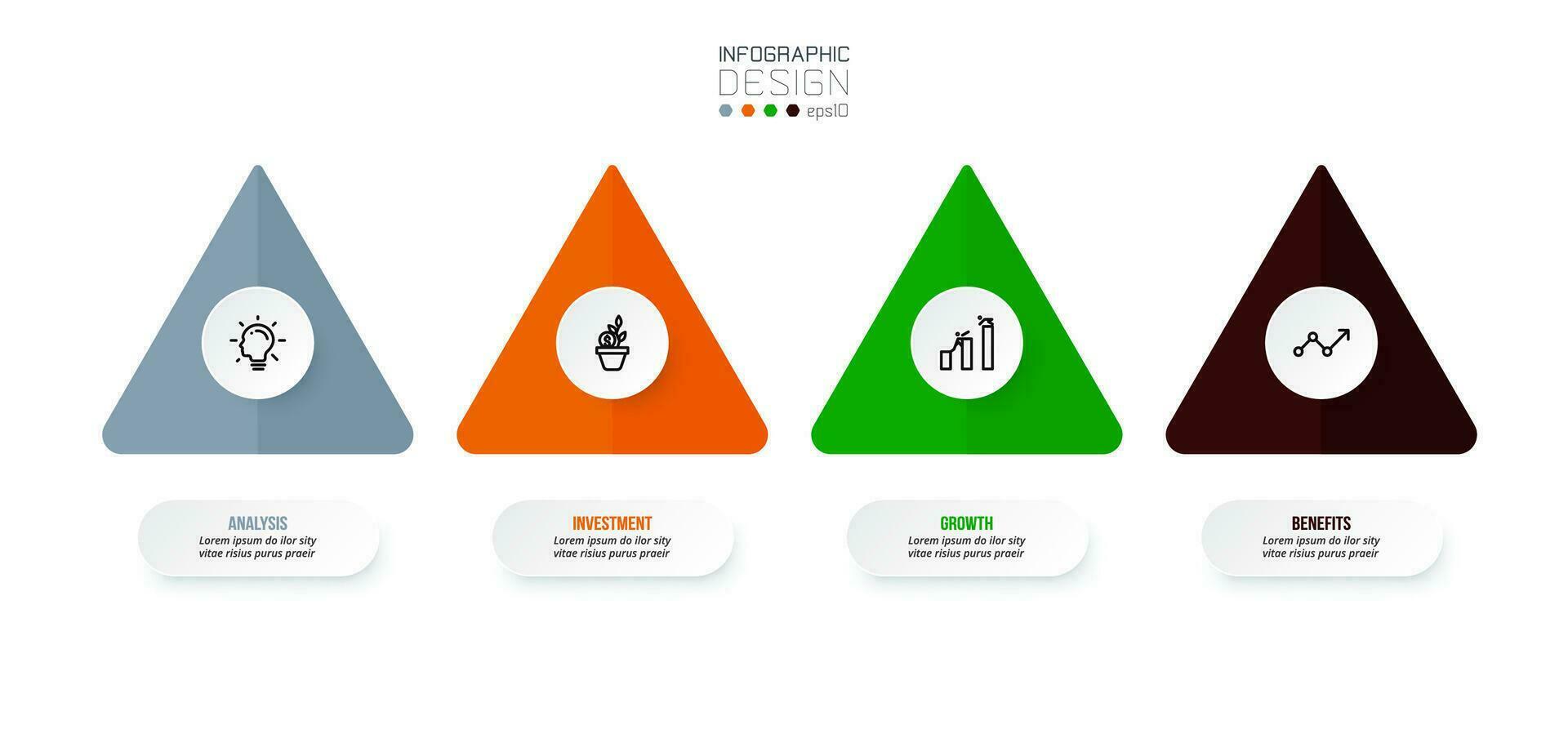 modelo de infográfico de conceito de negócio com opção. vetor