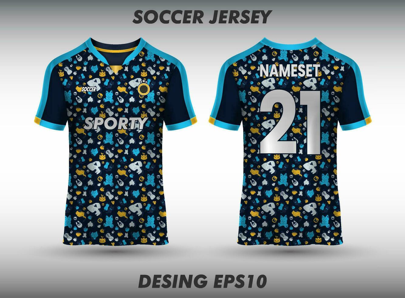 futebol jérsei Projeto para sublimação esporte t camisa Projeto vetor