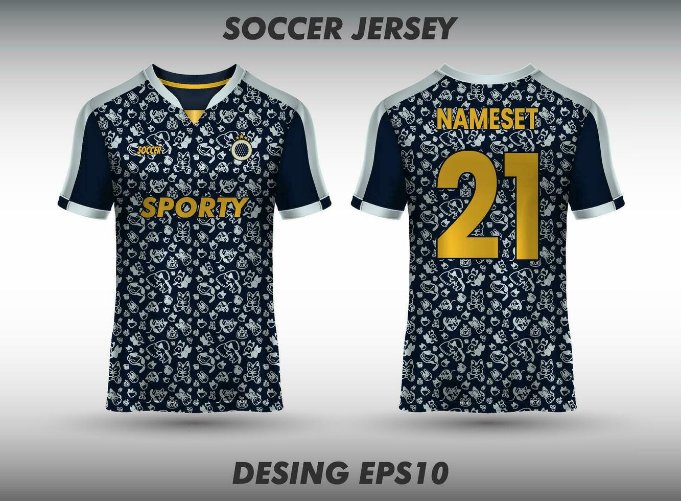 futebol jérsei Projeto para sublimação esporte t camisa Projeto vetor