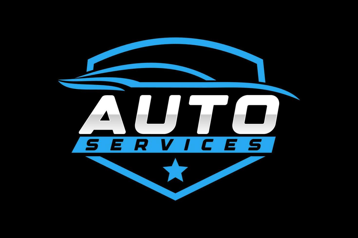 design de logotipo de conceito premium de garagem de carro vetor