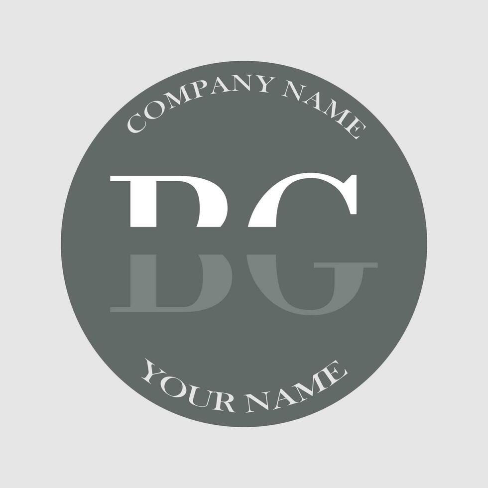 inicial bg logotipo carta monograma luxo mão desenhado vetor