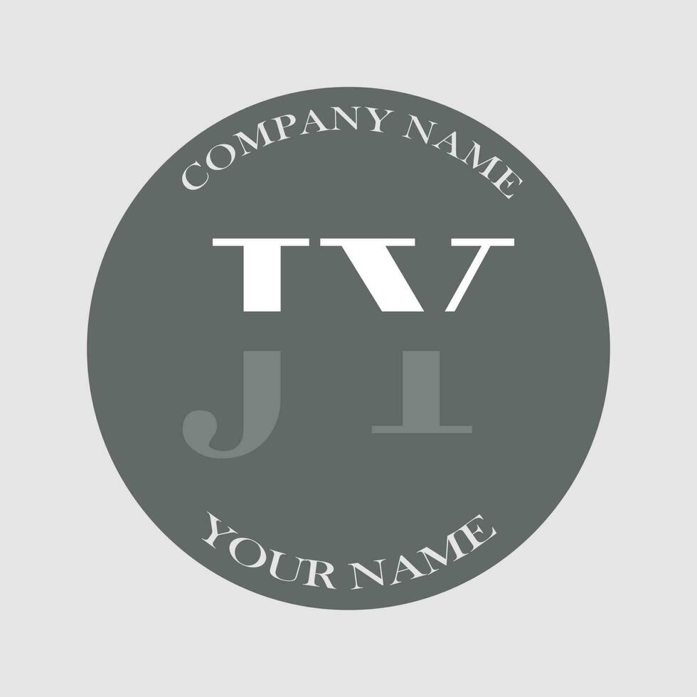 inicial jy logotipo carta monograma luxo mão desenhado vetor