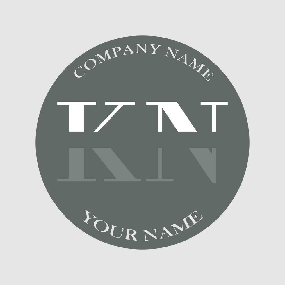inicial kn logotipo carta monograma luxo mão desenhado vetor
